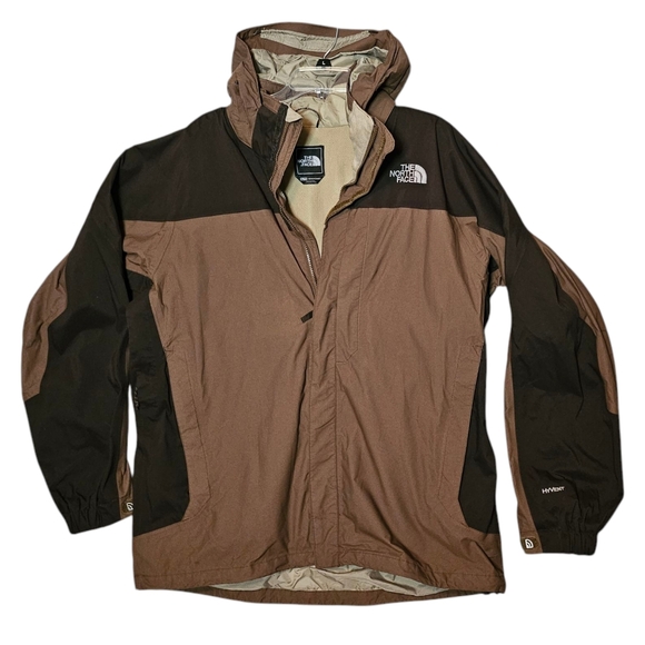North Face Jacket Hyvent Zip Front Hood Pockets Fleece Lined Inside sz XL - Picture 1 of 15